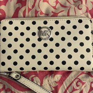 Michael Kors polka dot wallet